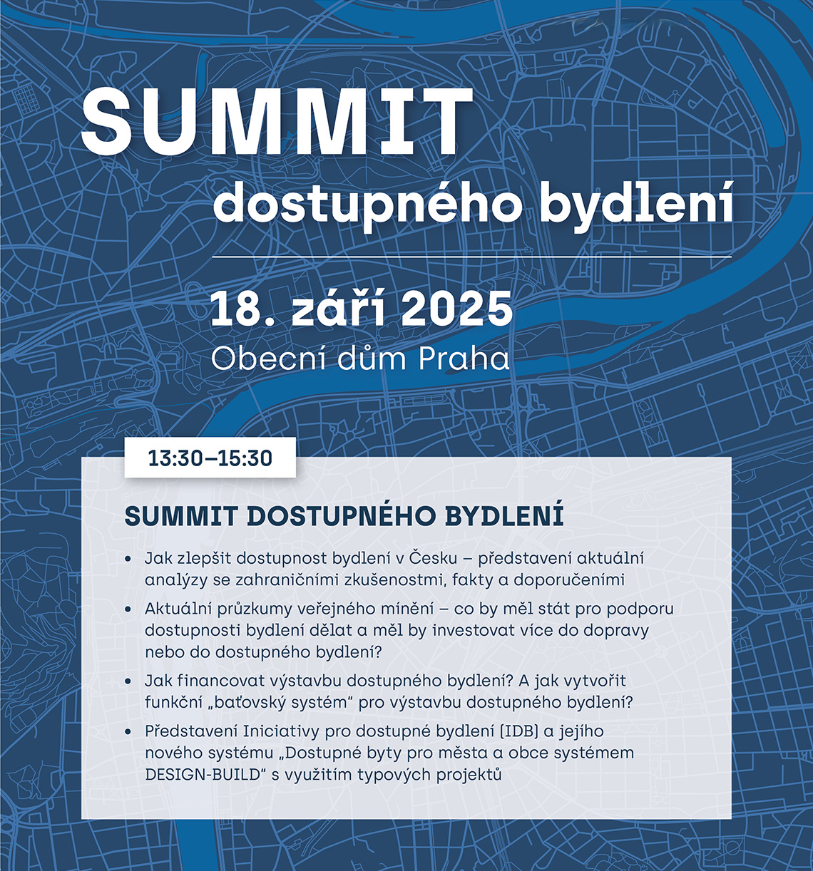 Summit dostupného bydlení - 18. září 2025, Obecní dům Praha